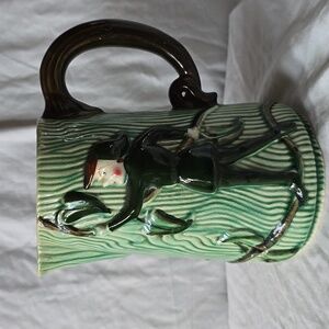 Vintage 50s Elf Pixie Pottery Pitcher